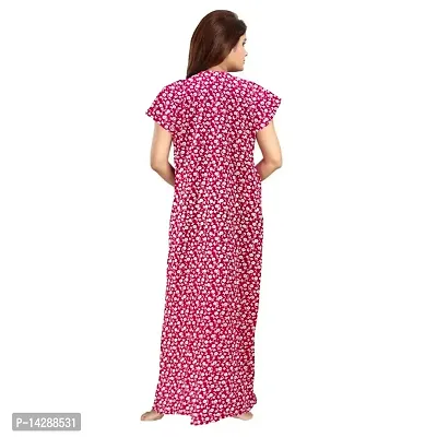JVSP Women's 100% Cotton Printed Attractive Maxi Maternity Wear Comfort Nightdresses ( Combo Pack of 2 PCs.)-thumb5