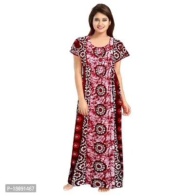 Stylish Embellished rich long Printed nightwear Combo Pack of 2-thumb4