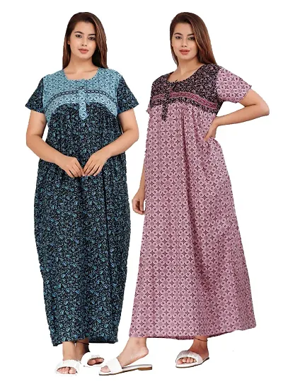 Buy Vibha Cotton Slips for Women Full Length Slip Bra Type-Nighty