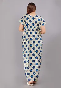 Trendy Cotton Blue Short Sleeves Nightwear For Women-thumb3