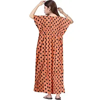 Lorina Women's Fashion Cotton Printed Full Length Maxi Night Gown Maternity Wear Kaftan Maxi Nighty (Combo Pack of 2)-thumb2