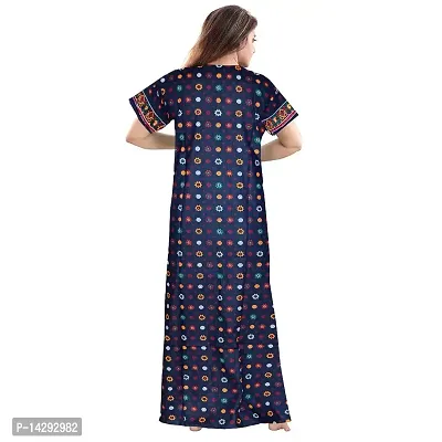 Nandini Women's Pure Cotton Floral Printed Maternity Wear Nighty - Free Size -Combo Pack of 2 Pieces Multi-Colour-thumb5