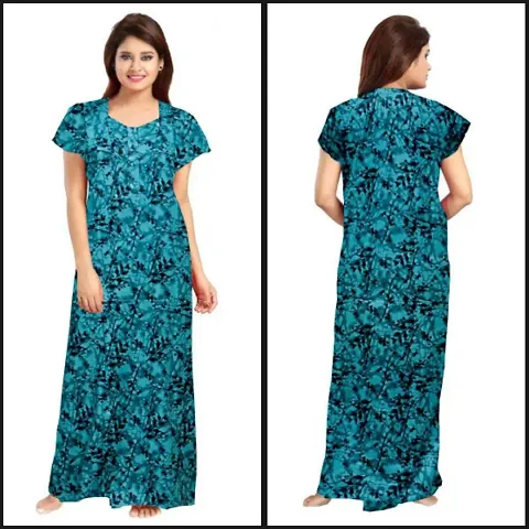 PVR Jaipuri Cotton Printed Full Length Maxi Nighty