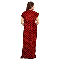 JVSP 100% Cotton Nighty for Women || Full Length Printed Nighty/Maxi/Night Gown/Night Dress/Nightwear Inner  Sleepwear for Women's (Combo Pack of 2)-thumb2