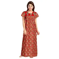 Nandini Women's Cotton Printed Ankle Length Nighty (Free Size; Pack of 2) Multicolour-thumb3