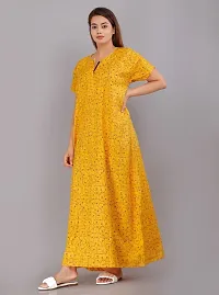 Trendy Cotton Yellow Short Sleeves Nightwear For Women-thumb2