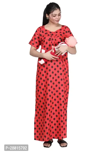 Women Printed Feeding Nighty For Maternity Wear In Amazing Colors And Best Fabric Pack Of 2-thumb2