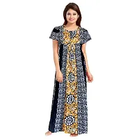 JVSP Women's 100% Cotton Printed Attractive Maxi Maternity Wear Comfort Nightdresses ( Combo Pack of 2 PCs.)-thumb1