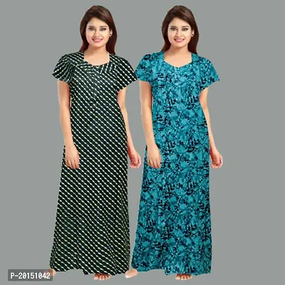 Stylish Cotton Nightdress For Women Pack Of 2-thumb0