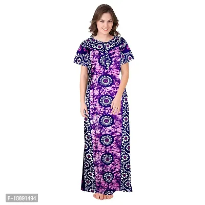 Stylish Embellished rich long Printed nightwear Combo Pack of 2-thumb4