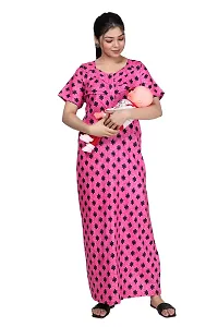 Women Printed Feeding Nighty For Maternity Wear In Amazing Colors And Best Fabric Pack Of 2-thumb1