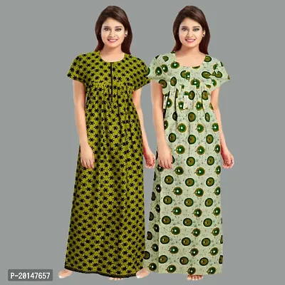 Stylish Cotton Nightdress For Women Pack Of 2-thumb0