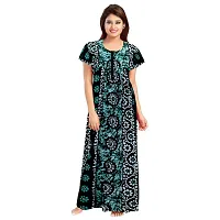 Mudrika Women's Soft Cotton Sleepwear Nighty Gown (Multicolour, Free Size) -Combo Pack of 2pcs-thumb1