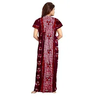 JVSP 100% Cotton Nighty for Women || Long Length Printed Nighty/Maxi/Night Gown/Night Dress/Nightwear Inner  Sleepwear for Women's (Combo Pack of 2)-thumb2