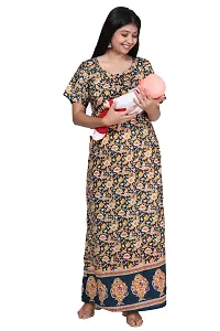 Women Printed Feeding Nighty For Maternity Wear In Amazing Colors And Best Fabric Pack Of 2-thumb1