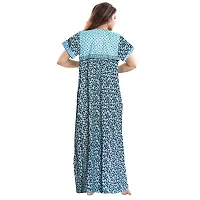 JWF Women's Full Length Cotton Nighty (Multicolour, Free Size, 2XL) -Combo Pack of 2 Pieces-thumb2