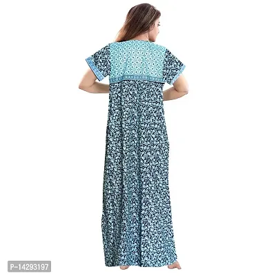 JWF Women's Full Length Cotton Nighty (Multicolour, Free Size, 2XL) -Combo Pack of 2 Pieces-thumb3