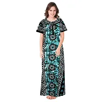 Stylish Embellished rich long Printed nightwear Combo Pack of 2-thumb1