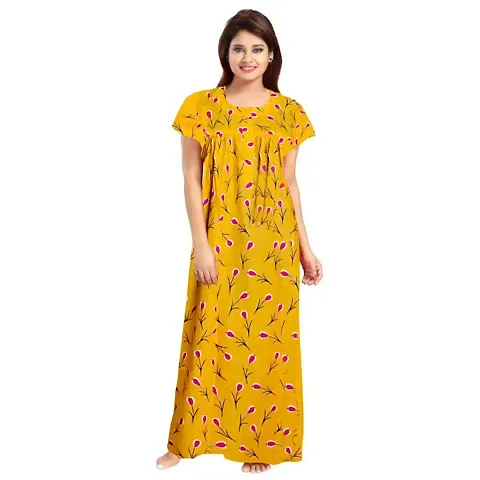 Trendy Printed Cotton Nighty for Women