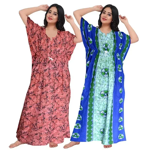 Fancy Kaftan Nighty For Women Pack Of 2