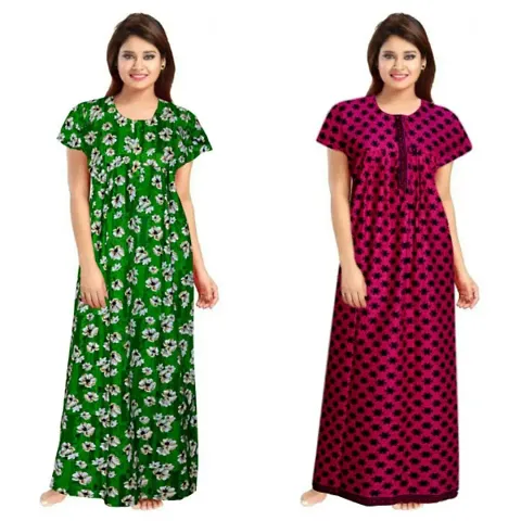 STYLISH ROUND NECK NIGHTY COMBO FOR WOMEN