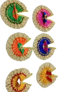 Ladoo Gopal Poshak | God Dress | Bhagwaan Ki Poshaak | Dev Vastra - (Set Of 6) - For Size 0 (Small/Medium Size) Laddu Gopal Idols (0)-thumb1