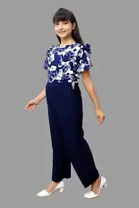 Stylish Cotton Blend Printed Casual Top Trouser Set-thumb2