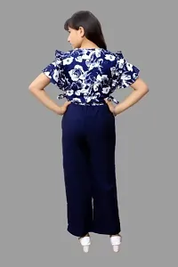 Stylish Cotton Blend Printed Casual Top Trouser Set-thumb1