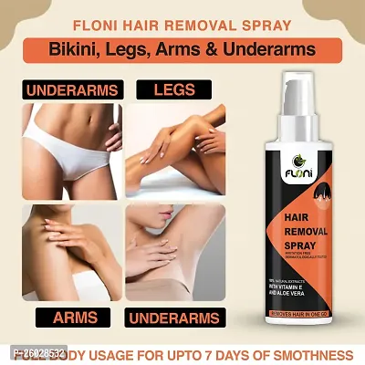 Hair Removal cream Spray | Painless Body Hair Removal spray For Chest, Back, Legs  Under Arms (100ml) (Hair Removal Cream Spray - 100ml)