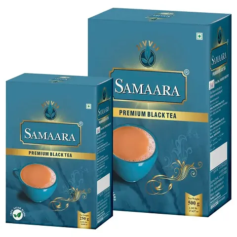 Samaara Black Tea 250gm  500gm Box Pack of 2 Assam Tea Ctc Tea Chai Patti Leaf Tea Kadak Tea Strong Regular Tea Powder 750gm Kadak