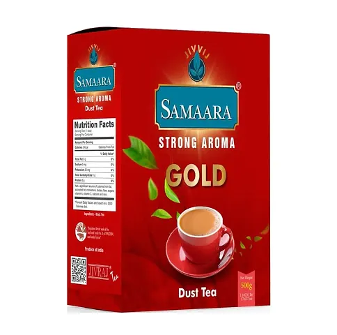 Samaara Strong Aroma Gold Dust Tea Assam Tea Black Tea Dust Tea Strong Regular Tea Powder 500gm Box