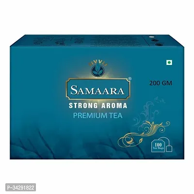 Samaara Strong Aroma Black Tea Assam Tea Black Tea 100 Pieces Tea Bags Box Strong Aroma Tea Powder 200gm-thumb0