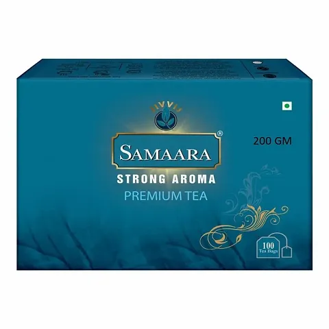 Samaara Strong Aroma Black Tea Assam Tea Black Tea 100 Pieces Tea Bags Box Strong Aroma Tea Powder 200gm