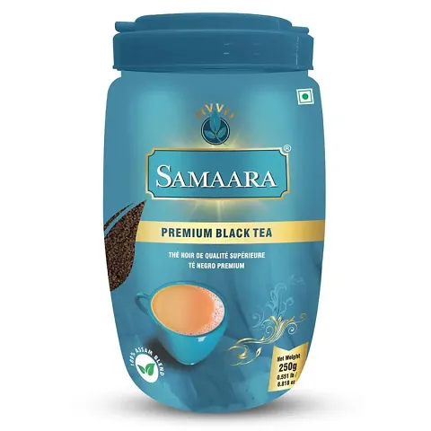 Samaara Black Tea 250gm Jar Assam Tea Ctc Tea Chai Patti Leaf Tea Kadak Tea Strong Regular Tea Powder 250gm Kadak