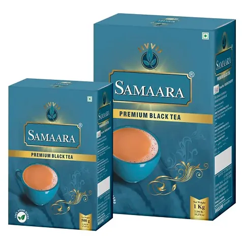 Samaara Black Tea 500gm  1kg Box Pack of 2 Assam Tea Ctc Tea Chai Patti Leaf Tea Kadak Tea Strong Regular Tea Powder 1.5kg Kadak