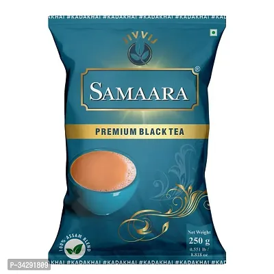 Samaara Black Tea 250gm Pouch Assam Tea Ctc Tea Chai Patti Leaf Tea Kadak Tea Strong Regular Tea Powder 250gm Kadak-thumb0