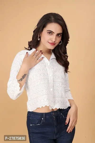 Stylish Cotton Chikankari Shirt For Women