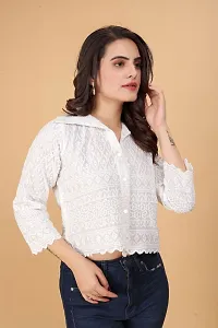 Stylish Cotton Chikankari Shirt For Women-thumb2