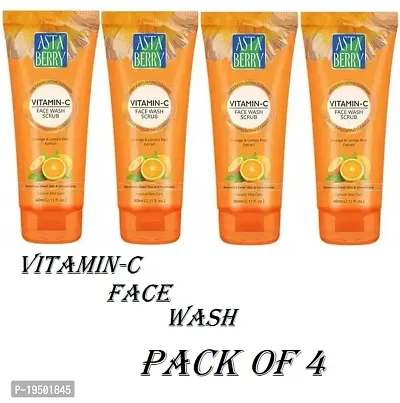 Asta berry facewash Vitamin C (Pack of 4), 60ml*4