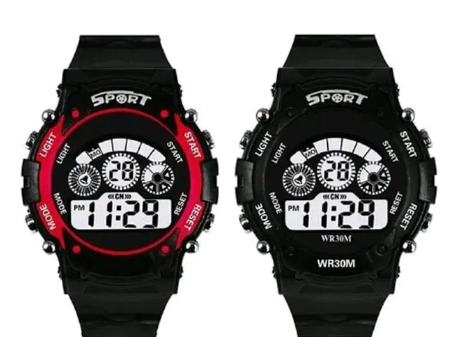 New Attractive Waterproof Multifunctional Light Watch For Type of Casual And Sports Watch Pack of 2