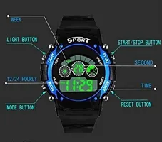 Latest Unisex Black Rubber Digital Watch Kids Sport Watch With Led Band (Pack Of 2)-thumb4
