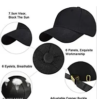 Baseball Grey  Black Cap Combo (Pack Of 2)-thumb2