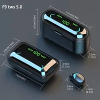 F9 Earbuds Bluetooth Headset Truly Wireless Earbuds, 2000 mAH Power Bank (Black, In Ear)-thumb1