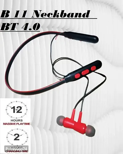 B11 Truly Wireless Bluetooth In Ear Neckband Earphone with Mic (Multicolour)-thumb0