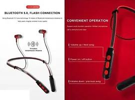 B11 Truly Wireless Bluetooth in Ear Neckband Earphone with Mic Original Best Quality ( Red )-thumb2