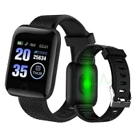 ID 116 Smart Fitness Gadhi Smartwatch Fitness Activity traker ,Blood pressure, Heartbeat with Square Dial ,Breakless Long durable smartwatch-thumb2