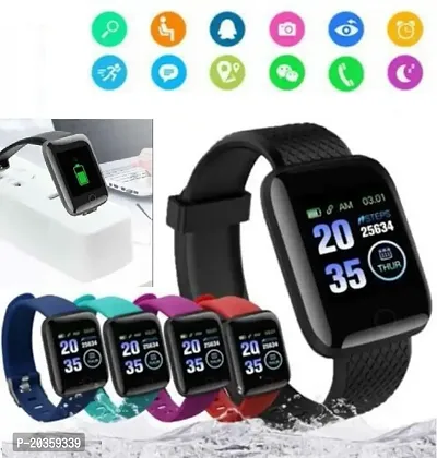 ID 116 Smart Fitness Gadhi Smartwatch Fitness Activity traker ,Blood pressure, Heartbeat with Square Dial ,Breakless Long durable smartwatch-thumb2