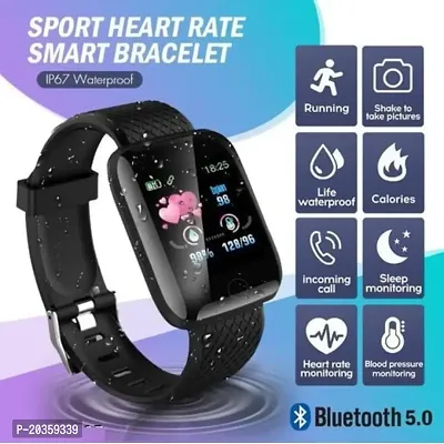 ID 116 Smart Fitness Gadhi Smartwatch Fitness Activity traker ,Blood pressure, Heartbeat with Square Dial ,Breakless Long durable smartwatch-thumb4