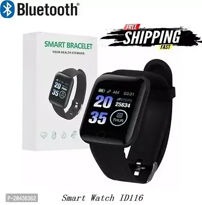 Smart watch ID116 Plus Bluetooth Smart Fitness Band Watch with Heart Rate Activity Tracker Waterproof Body, Step and Calorie Counter, Blood Pressure, Activity Tracker-thumb5