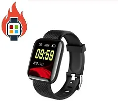 Smart watch ID116 Plus Bluetooth Smart Fitness Band Watch with Heart Rate Activity Tracker Waterproof Body, Step and Calorie Counter, Blood Pressure, Activity Tracker-thumb1